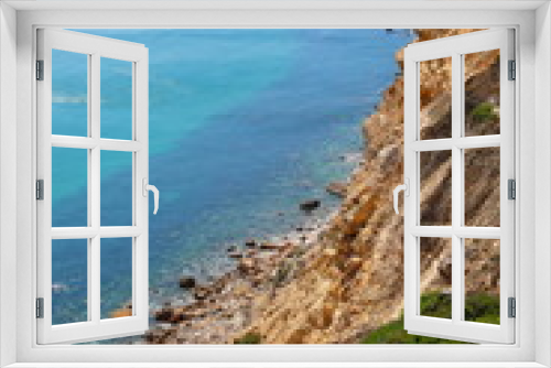 Fototapeta Naklejka Na Ścianę Okno 3D - Blue coast in Portugal