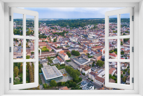 Fototapeta Naklejka Na Ścianę Okno 3D - Bruchsal Schloss ganze Stadt Panorama