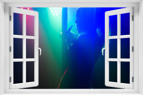 Fototapeta Naklejka Na Ścianę Okno 3D - Young slim pole dance woman in bright interior