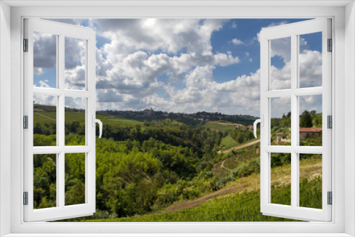 Fototapeta Naklejka Na Ścianę Okno 3D - Panorama dell'Alta Langa (Langhe, Piemonte)