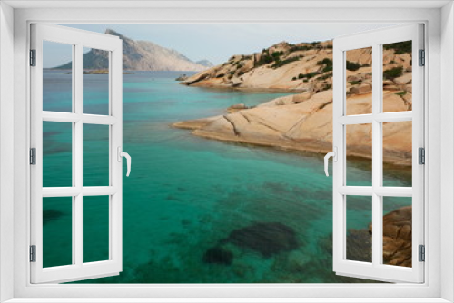 Fototapeta Naklejka Na Ścianę Okno 3D - The turquoise seq of Cala Girgolu, Sardinia