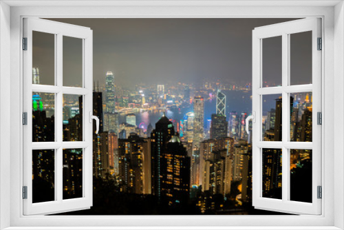 Fototapeta Naklejka Na Ścianę Okno 3D - Hong Kong night sight