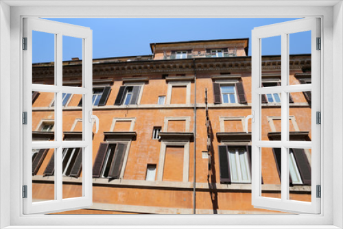 Fototapeta Naklejka Na Ścianę Okno 3D - Facade of a Building in Rome, Italy