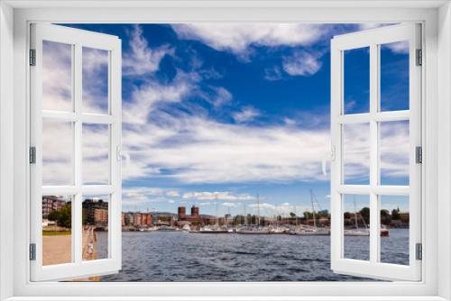 Fototapeta Naklejka Na Ścianę Okno 3D - Tjuvholmen waterfront Oslo Norway Scandinavia