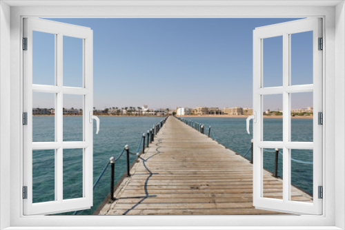 Fototapeta Naklejka Na Ścianę Okno 3D - Hotel on the sandy beach of the Red Sea Egypt