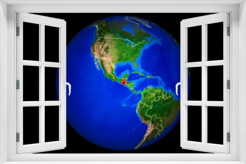 Fototapeta Naklejka Na Ścianę Okno 3D - Guatemala on planet planet Earth with country borders. Extremely detailed planet surface.