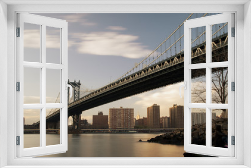 Fototapeta Naklejka Na Ścianę Okno 3D - Manhattan Bridge, Brooklyn.