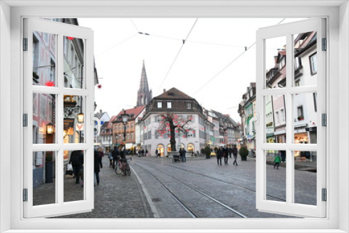 Fototapeta Naklejka Na Ścianę Okno 3D - centre ville Fribourg
