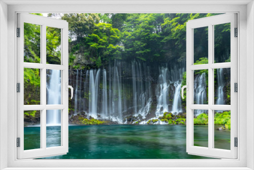 Fototapeta Naklejka Na Ścianę Okno 3D - Shizuoka Shiraito Falls in Fujinomiyashi, Shizuoka Prefecture, Japan.