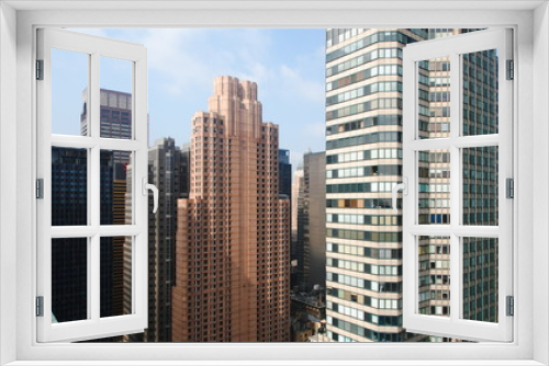 Fototapeta Naklejka Na Ścianę Okno 3D - New York City skyscraper black & white