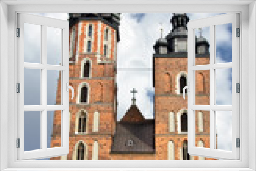 Fototapeta Naklejka Na Ścianę Okno 3D - beautiful polish architecture from krakow city poland