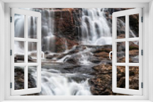 Fototapeta Naklejka Na Ścianę Okno 3D - A small waterfall near Ersfjorden in Norway