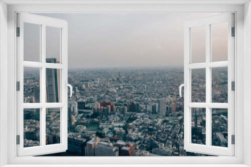 Fototapeta Naklejka Na Ścianę Okno 3D - View from Metropolitan Government Building in Tokyo Japan