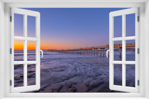 Fototapeta Naklejka Na Ścianę Okno 3D - Sunset By The Pier