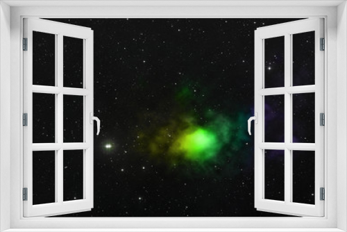 Fototapeta Naklejka Na Ścianę Okno 3D - Being shone nebula and star field. 3D rendering