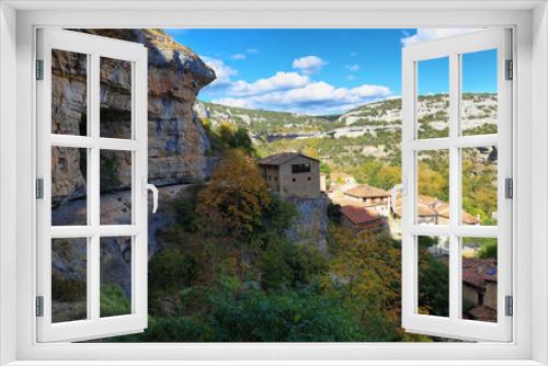 Fototapeta Naklejka Na Ścianę Okno 3D - Orbaneja del Castillo in Burgos province, spain