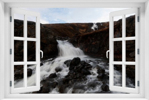 Fototapeta Naklejka Na Ścianę Okno 3D - Rjukandafoss, beautiful waterfall in the north part of Iceland