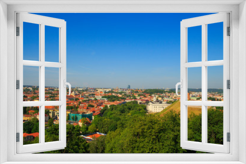Fototapeta Naklejka Na Ścianę Okno 3D - View of the city from the tower of Gediminas Vilnius.