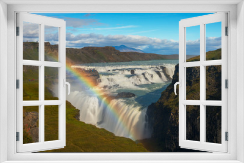 Fototapeta Naklejka Na Ścianę Okno 3D - Rainbow at Gullfoss waterfall. Iceland