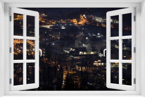 Fototapeta Naklejka Na Ścianę Okno 3D - City during night full of lights