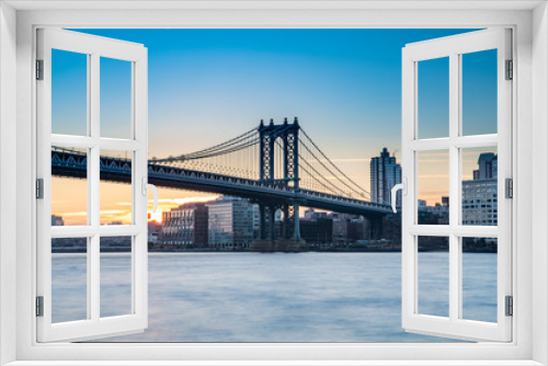 Fototapeta Naklejka Na Ścianę Okno 3D - Manhattan bridge