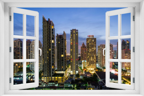 Fototapeta Naklejka Na Ścianę Okno 3D - bangkok city bussiness