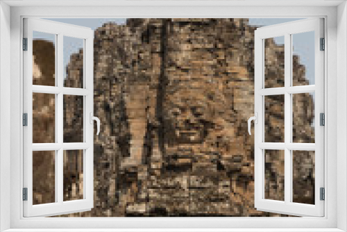 Fototapeta Naklejka Na Ścianę Okno 3D - Gesichter aus Stein, Bayon Tempel in Angkor