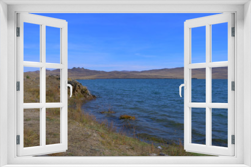 Fototapeta Naklejka Na Ścianę Okno 3D - Beautiful view of Lake Baikal Olkhon Island in a sunny day, Irkutsk Russia