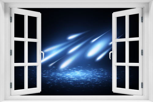 Fototapeta Naklejka Na Ścianę Okno 3D - Blue shine energy flash flow