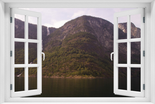 Fototapeta Naklejka Na Ścianę Okno 3D - Aurlandsfjorden and Nærøyfjord, two of the most remarkable arms of the Sognefjorden (Fjord of Dreams) at Norway.