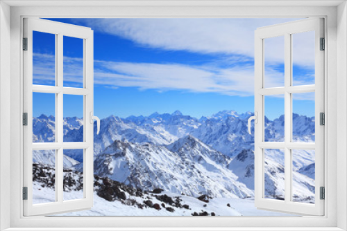 Fototapeta Naklejka Na Ścianę Okno 3D - main caucasus ridge