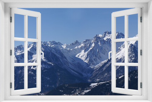 Fototapeta Naklejka Na Ścianę Okno 3D - les alpes
