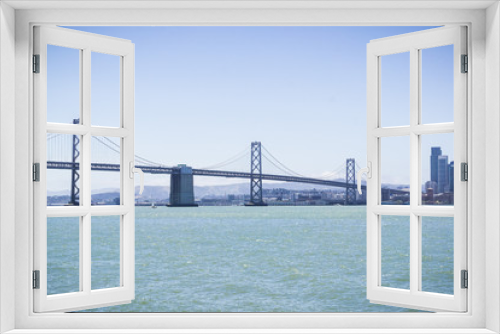 Fototapeta Naklejka Na Ścianę Okno 3D - The Bay Bridge spanning from Yerba Buena Island to San Francisco