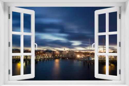 Fototapeta Naklejka Na Ścianę Okno 3D - Harbor Houses Dusk on Nantucket Island