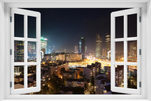 Fototapeta Naklejka Na Ścianę Okno 3D - gece istanbul