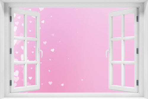 Fototapeta Naklejka Na Ścianę Okno 3D - White heart love confettis. Valentine's day gradie