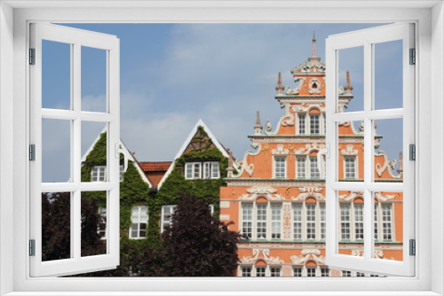 Fototapeta Naklejka Na Ścianę Okno 3D - Stade, Historische Giebelhäuser