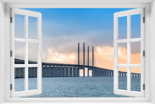 Fototapeta Naklejka Na Ścianę Okno 3D - The Oresund bridge panorama