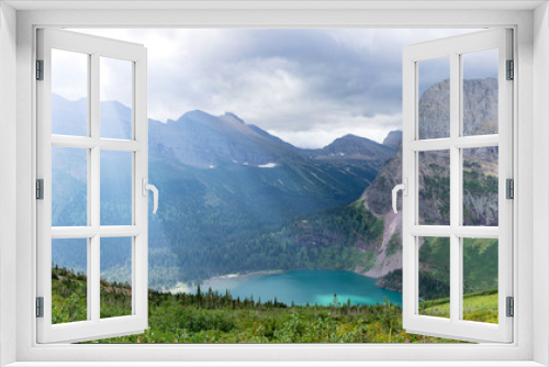 Fototapeta Naklejka Na Ścianę Okno 3D - Glacier National Park panorama