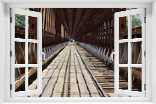 Fototapeta Naklejka Na Ścianę Okno 3D - old iron bridge