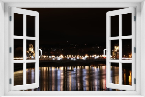 Fototapeta Naklejka Na Ścianę Okno 3D - ville de san sébastien de nuit , san sebastian