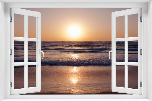 Fototapeta Naklejka Na Ścianę Okno 3D - Sunset at the Mediterranean Sea