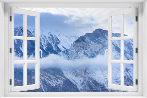 Fototapeta Naklejka Na Ścianę Okno 3D - Winter and Snow in the Swiss Alps
