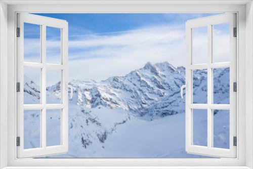 Fototapeta Naklejka Na Ścianę Okno 3D - Winter and Snow in Jungrau, Switzerland