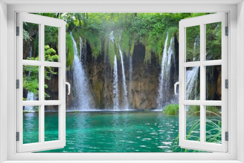 Fototapeta Naklejka Na Ścianę Okno 3D - Wasserfall Plitvicer Seen