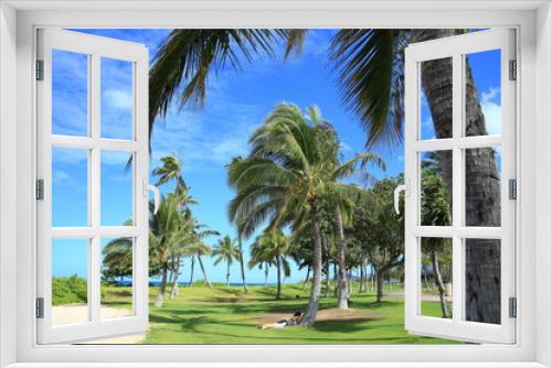 Fototapeta Naklejka Na Ścianę Okno 3D - ハワイ