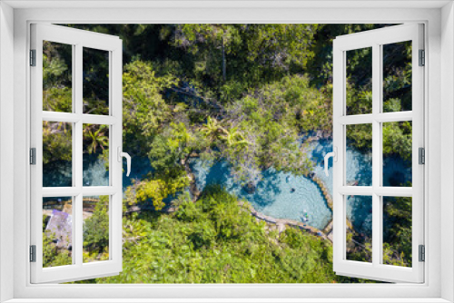 Fototapeta Naklejka Na Ścianę Okno 3D - Pa Ton Nam emerald water in the jungle