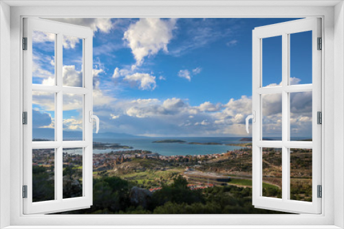 Fototapeta Naklejka Na Ścianę Okno 3D - 'Foca' city and Aegean sea general view/Foca,Izmir-TURKEY