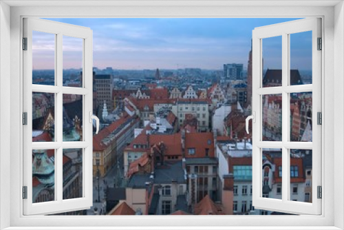 Fototapeta Naklejka Na Ścianę Okno 3D - View from Above of Wroclaw Market Square, Poland