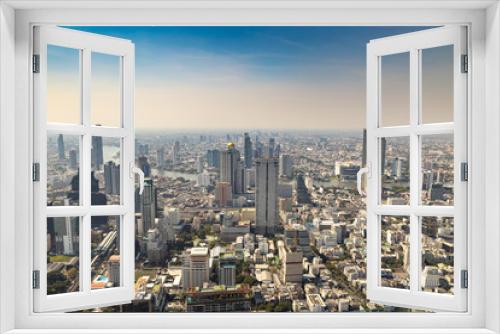 Fototapeta Naklejka Na Ścianę Okno 3D - Bangkok Skyline